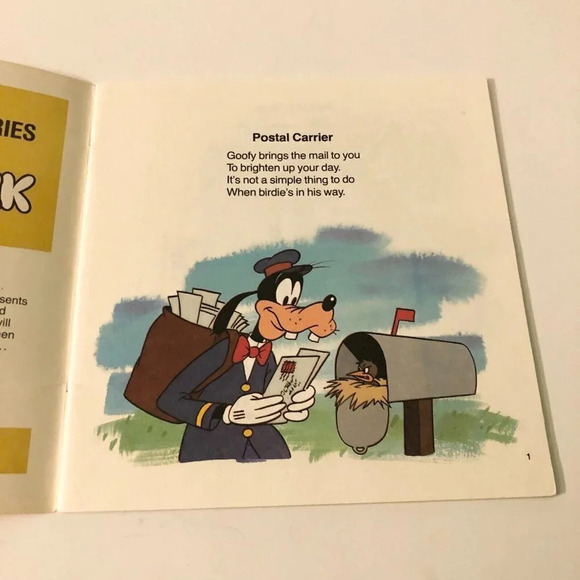 Vtg 1985 Disney Discovery Series Presents  People at Work Book Only No Tape - Picture 8 of 14